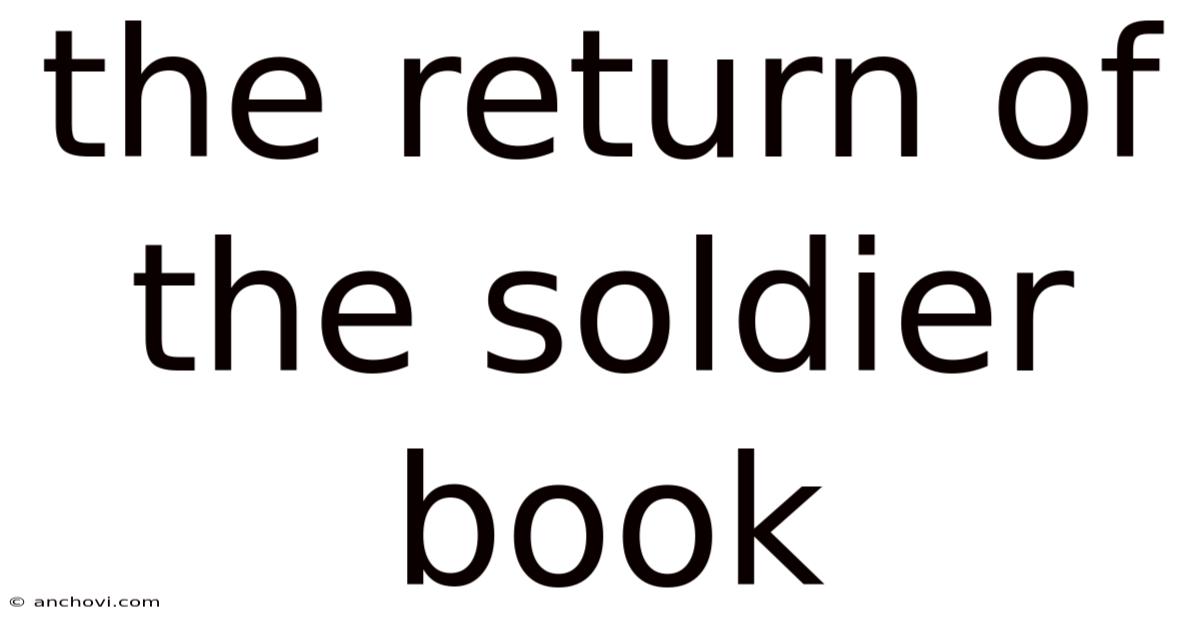 The Return Of The Soldier Book